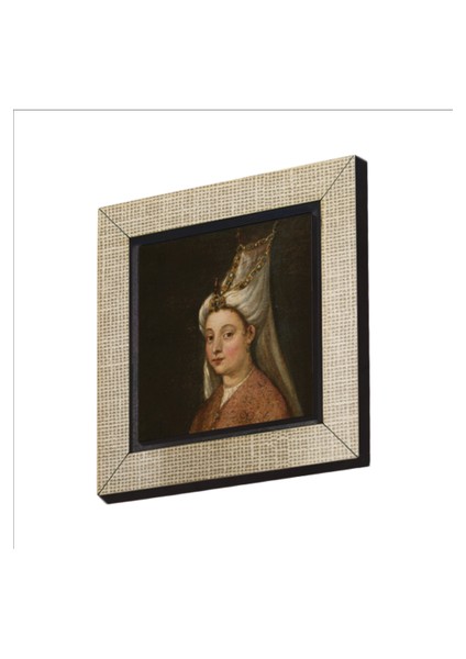 Hürrem Sultan Portre Çizim Baskılı Mdf MAGNETKRT-094BUZDOLABI Süsü