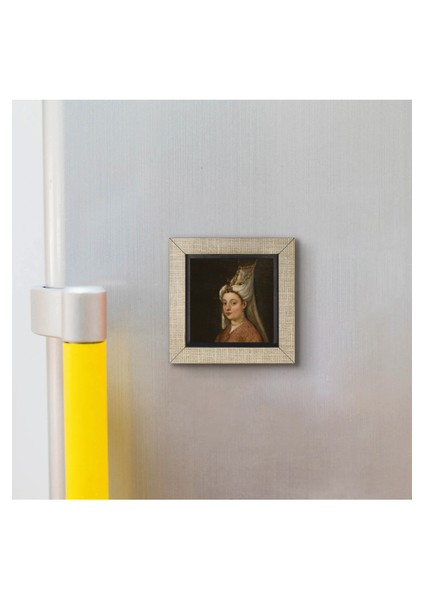 Hürrem Sultan Portre Çizim Baskılı Mdf MAGNETKRT-094BUZDOLABI Süsü modelleri