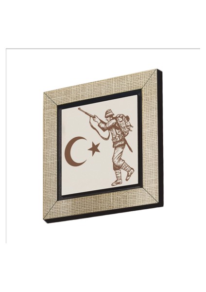 Kurtuluş Savaşı Sembolik Baskılı Mdf MAGNETKRT-107BUZDOLABI Süsü