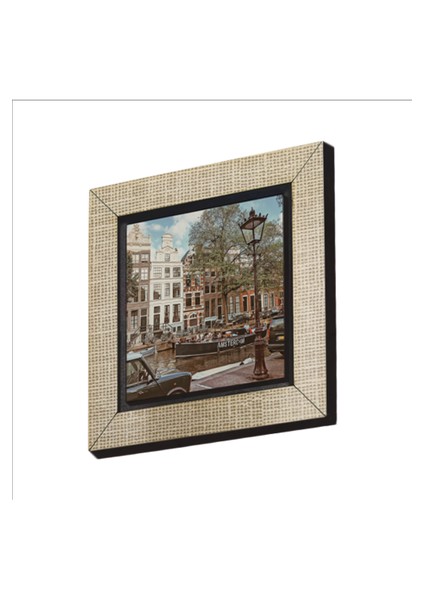 Amsterdam Görseli Baskılı Mdf MAGNETKRG-017BUZDOLABI Süsü