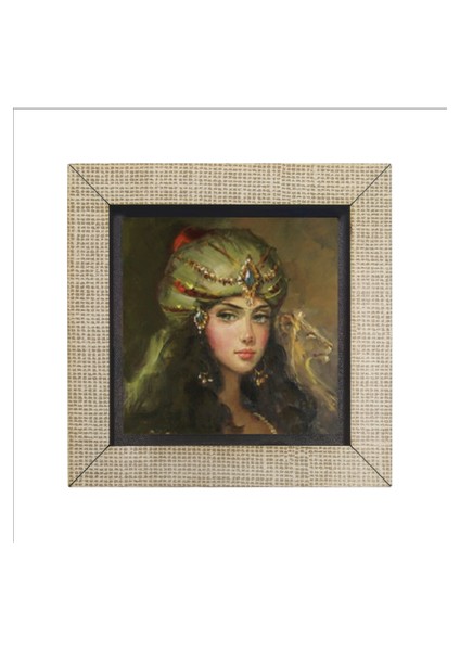 Osmanlı Kadın Çizimi Baskılı Mdf MAGNETKRT-111BUZDOLABI Süsü fırsatları