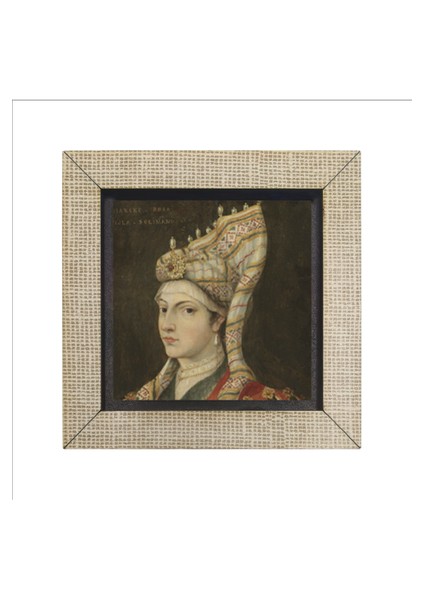 Hürrem Sultan Portre Çizim, Titian Baskılı Mdf MAGNETKRT-095BUZDOLABI Süsü