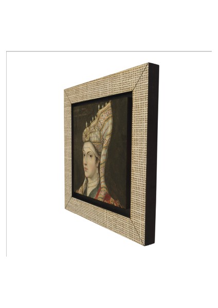 Hürrem Sultan Portre Çizim, Titian Baskılı Mdf MAGNETKRT-095BUZDOLABI Süsü
