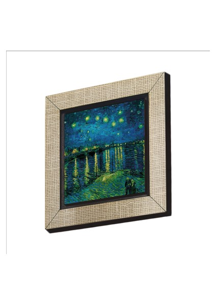 Ren Nehrinde Yıldızlı Bir Gece Vincent Van Gogh, 1888 Baskılı Mdf MAGNETKRG-136BUZDOLABI Süsü