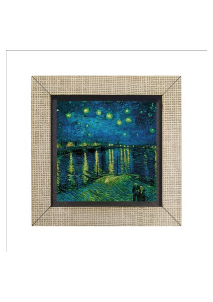 Ren Nehrinde Yıldızlı Bir Gece Vincent Van Gogh, 1888 Baskılı Mdf MAGNETKRG-136BUZDOLABI Süsü fırsatları