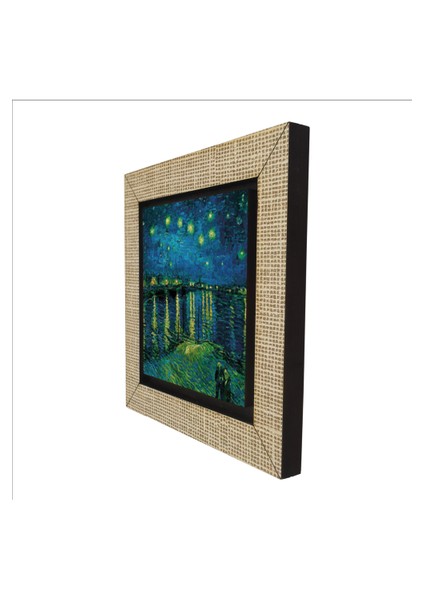 Ren Nehrinde Yıldızlı Bir Gece Vincent Van Gogh, 1888 Baskılı Mdf MAGNETKRG-136BUZDOLABI Süsü indirimleri