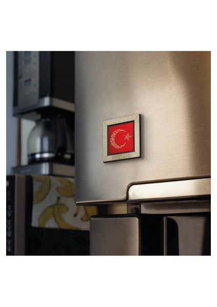 Kelime-I Tevhid Hilal Besmele Yıldız Baskılı Mdf MAGNETKH-051BUZDOLABI Süsü fiyatları