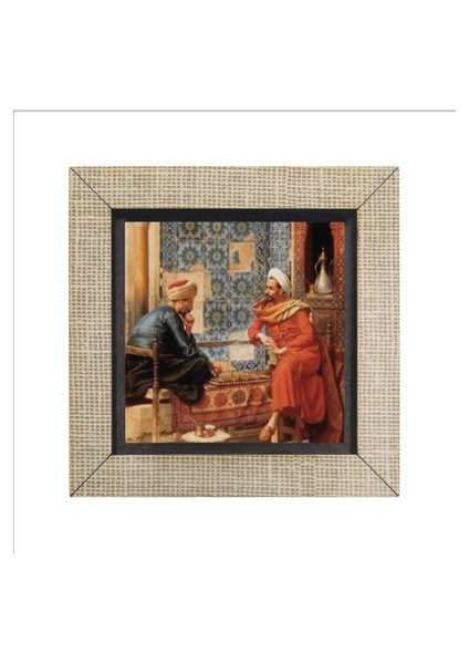 Satranç Oynayanlar Ludwig Deutsch, 1896 Baskılı Mdf MAGNETKRT-132BUZDOLABI Süsü fırsatları