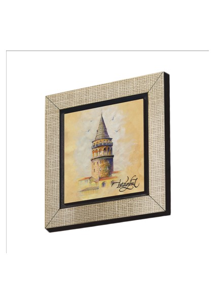 Galata Kulesi Baskılı Mdf MAGNETKRT-021BUZDOLABI Süsü