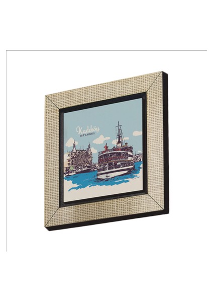 Kadıköy Vapuru Baskılı Mdf MAGNETKRT-035BUZDOLABI Süsü