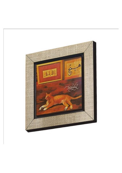 Istanbul Kedisi Baskılı Mdf MAGNETKRT-065BUZDOLABI Süsü