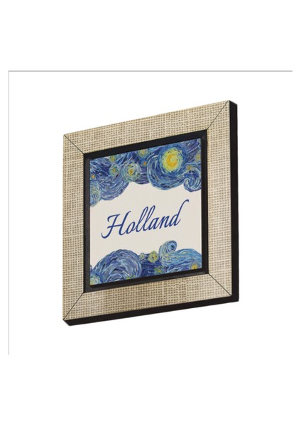 Hollanda Görseli Baskılı Mdf MAGNETKRG-020BUZDOLABI Süsü