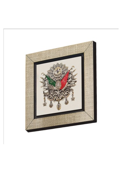 Osmanlı Arması Baskılı Mdf MAGNETKRT-085BUZDOLABI Süsü