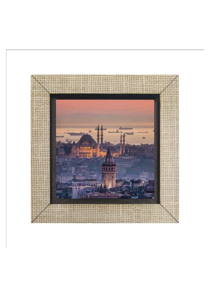 Galata Kulesi + Süleymaniye Camii Baskılı Mdf MAGNETKRT-024BUZDOLABI Süsü fırsatları