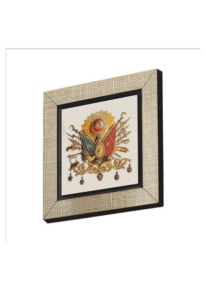 Osmanlı Arması Baskılı Mdf MAGNETKRT-087BUZDOLABI Süsü