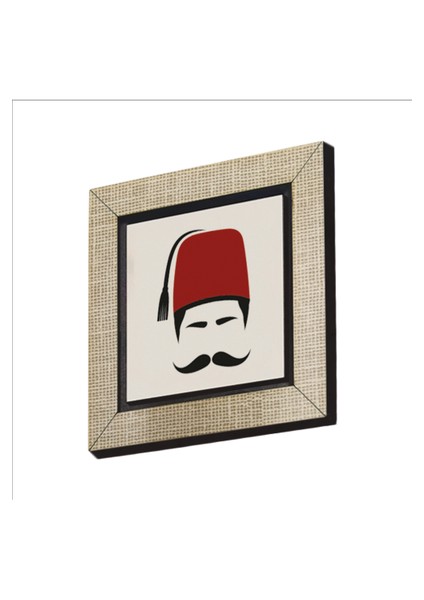 Osmanlı Erkek Ikon Baskılı Mdf MAGNETKRT-109BUZDOLABI Süsü