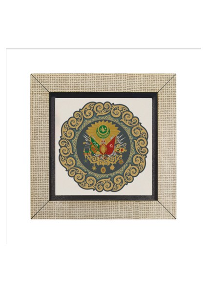Osmanlı Arması Baskılı Mdf MAGNETKRT-084BUZDOLABI Süsü