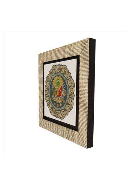 Osmanlı Arması Baskılı Mdf MAGNETKRT-084BUZDOLABI Süsü
