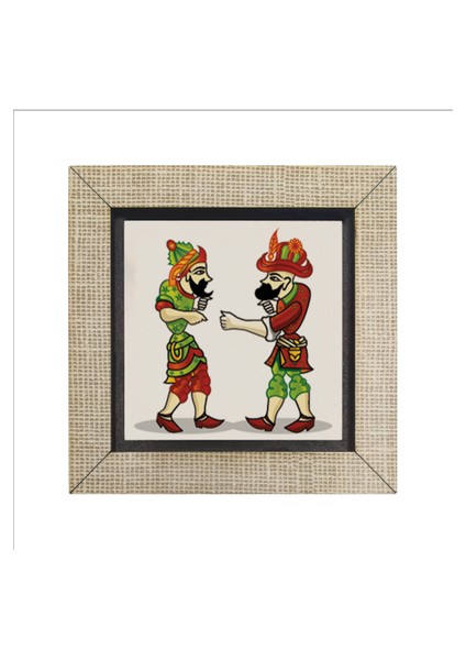 Hacivat ile Karagöz Baskılı Mdf MAGNETKRT-114BUZDOLABI Süsü fırsatları