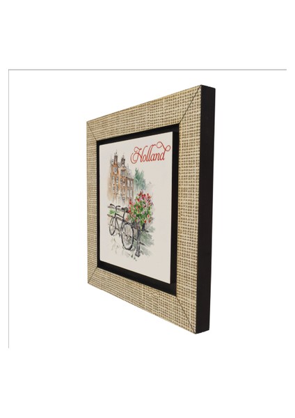 Hollanda Bisklet Görseli Baskılı Mdf MAGNETKRG-039BUZDOLABI Süsü indirimleri