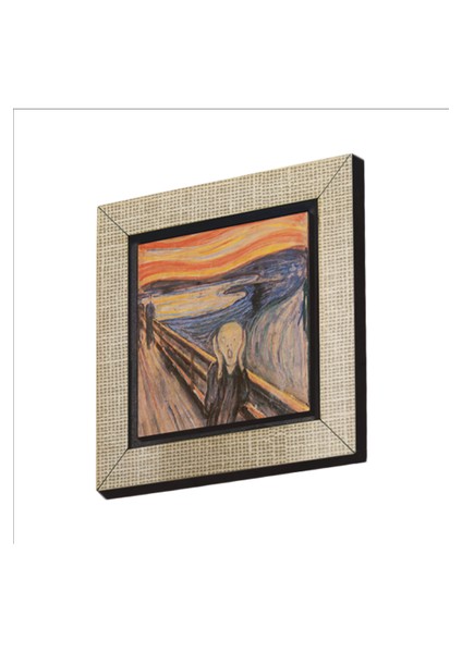 Çığlık Edvard Munch, 1893 Baskılı Mdf MAGNETKRG-168BUZDOLABI Süsü