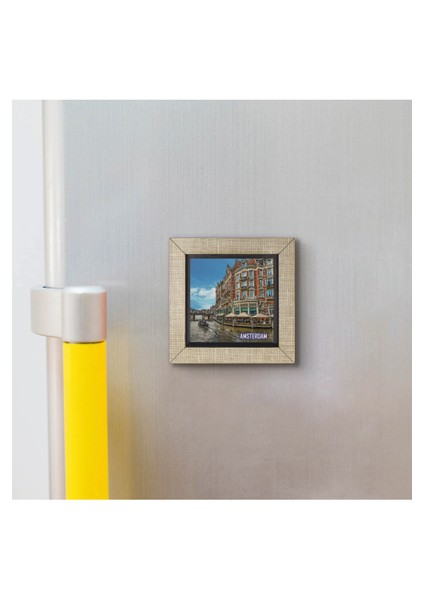 Amsterdam Görseli Baskılı Mdf MAGNETKRG-014BUZDOLABI Süsü modelleri