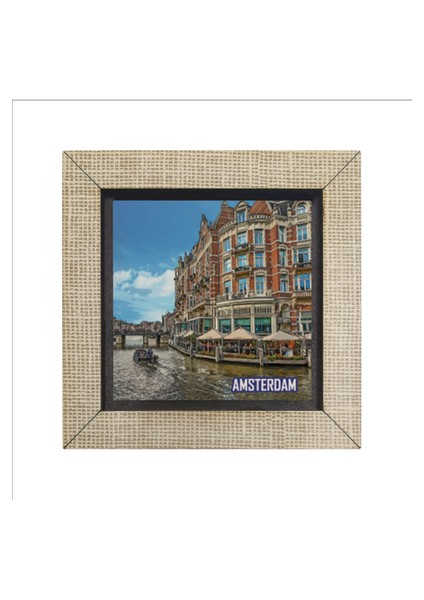 Amsterdam Görseli Baskılı Mdf MAGNETKRG-014BUZDOLABI Süsü fırsatları