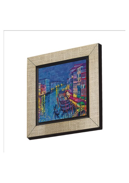 Venedik Görseli Baskılı Mdf MAGNETKRG-049BUZDOLABI Süsü