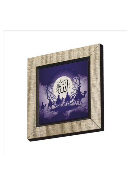 Çöl Kervanı Baskılı Mdf MAGNETKRG-081BUZDOLABI Süsü