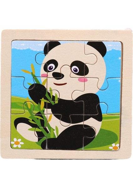 Çocuk Ahşap Puzzle Karikatür Hayvan Puzzle Bebek Erken Eğitim Eğitici Oyuncaklar (Yurt Dışından)