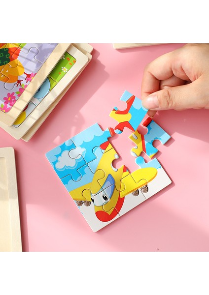 Çocuk Ahşap Puzzle Karikatür Hayvan Puzzle Bebek Erken Eğitim Eğitici Oyuncaklar (Yurt Dışından) fiyatları