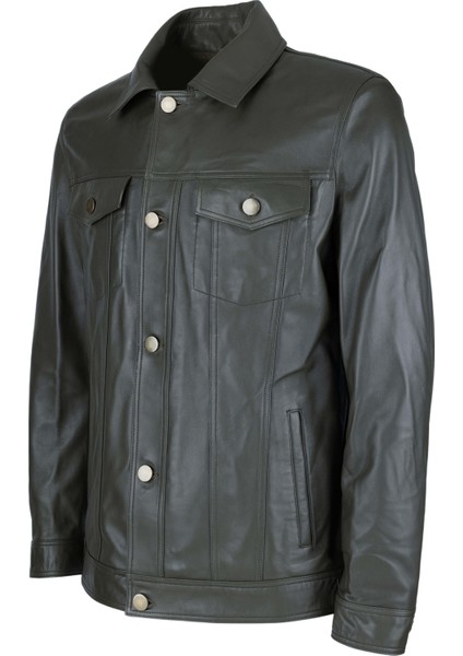 Erkek Hakiki Deri Yeşil Deri Mont 1000 Jean Erk Derımont Y24 Yesıl fiyatları