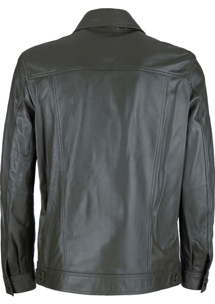 Erkek Hakiki Deri Yeşil Deri Mont 1000 Jean Erk Derımont Y24 Yesıl fırsatları