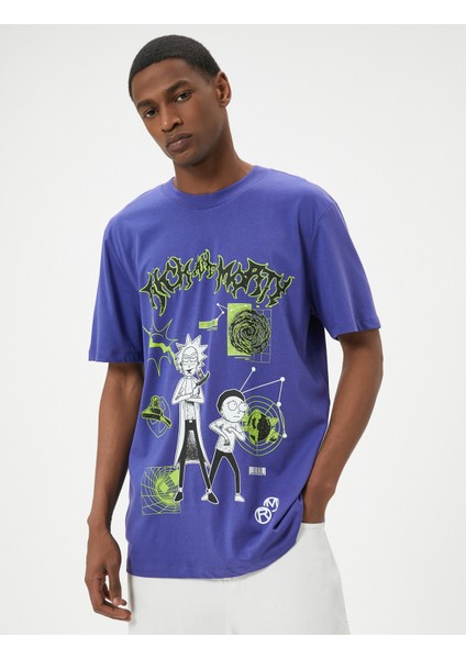 Rick And Morty Tişört Lisanslı Kısa Kollu Bisiklet Yaka Pamuklu