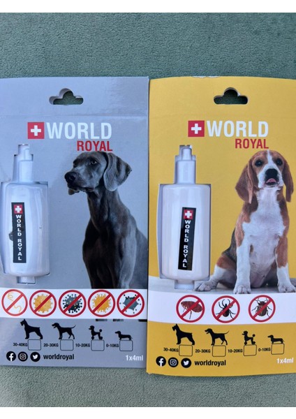 World Royal Worldroyal Köpek Iç Dış Parazit Damlası Ikisi Bir Arada