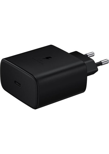 45W Typec Çıkışlı Süper Fast Destekli Şarj Adaptör Şarj Başlığı Siyah Renk