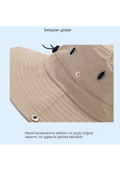 Çabuk Kuruyan Balıkçı Şapkası, Açık Hava Kamp Yürüyüş Şapkası, Ipli Dağcılık Şapkası, Batı Kovboy Şapkası, Erkek Geniş Kenarlı Dağcılık Şapkası (Yurt Dışından)