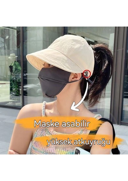 Ilkbahar ve Yaz Anti-Uv Ördek Dili Boş Silindir Şapka Açık Hava Sporları Çabuk Kuruyan Güneş Şapkası At Kuyruğu Güneş Koruma Şapkasına Bağlanabilir (Yurt Dışından) fiyatları