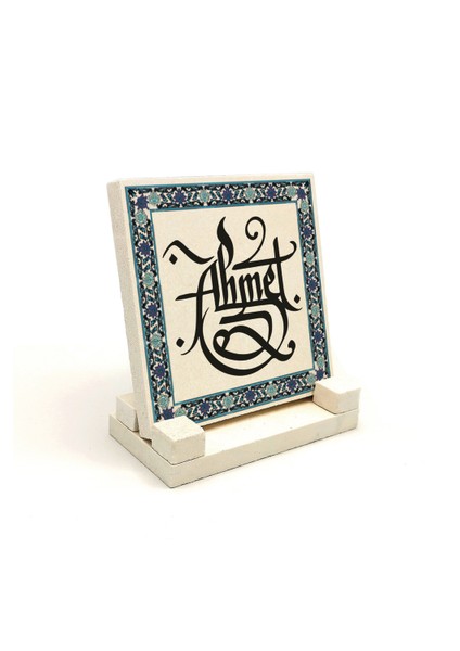 Geleneksel Hat Sanatı ile Doğal Taş Üzerine Yazılı Masaüstü Isimlik