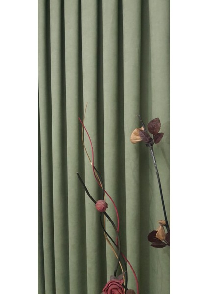 Kullanıma Hazır Pilesiz Ekstraforlu Düz Dikim Fon Perde Tek Kanat 9195