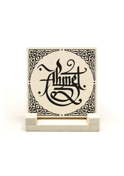 Kişiye Özel Hediyelik Hat Yazılı Kaligrafi Doğaltaş Masaüstü ISIMLIK10CM x 10CM fiyatları