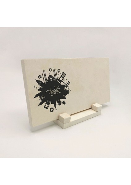 Geleneksel Hat Sanatı ile Doğal Taş Üzerine Yazılı Masaüstü Isimlik fırsatları