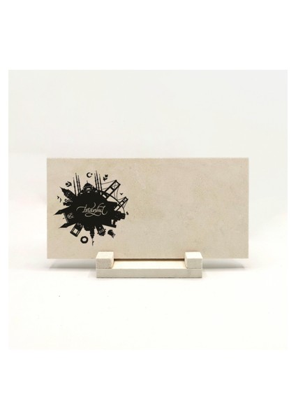 Geleneksel Hat Sanatı ile Doğal Taş Üzerine Yazılı Masaüstü Isimlik indirimleri