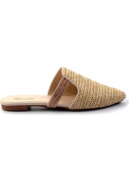 Bej Hasır Kadın Terlik K04362062128