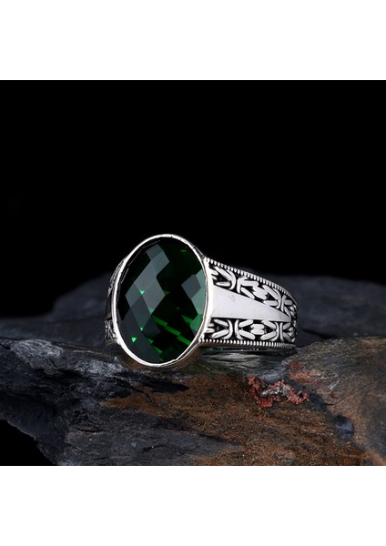 Zirkon Taşlı Kral Zincir Model 925 Ayar Gümüş Erkek Yüzük fiyatları