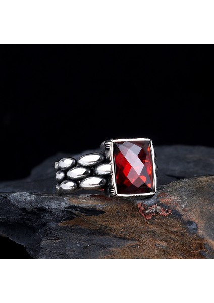 Zirkon Taşlı Model 925 Ayar Gümüş Erkek Yüzük