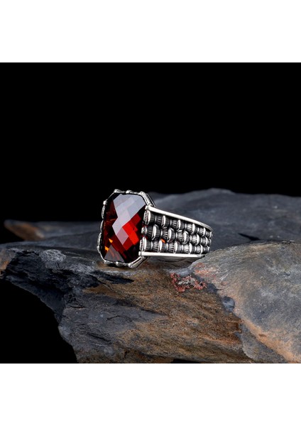 Zirkon Taşlı Model 925 Ayar Gümüş Erkek Yüzük fiyatları