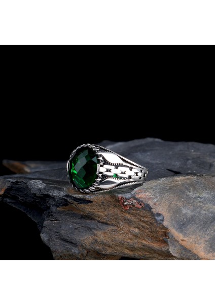 Zirkon Taşlı Oval Model 925 Ayar Gümüş Erkek Yüzük fiyatları