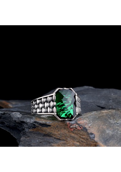 Zirkon Taşlı Model 925 Ayar Gümüş Erkek Yüzük