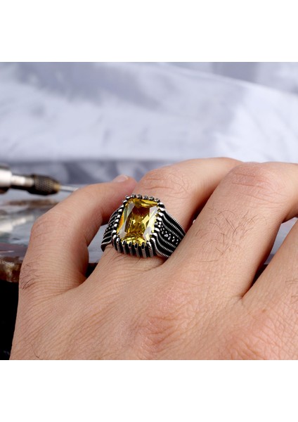 Zirkon Taşlı Model 925 Ayar Gümüş Erkek Yüzük modelleri